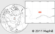 Blank Location Map of the area around 62° 0' 21" N, 113° 58' 29" E
