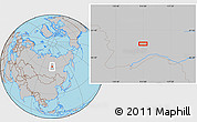 Gray Location Map of the area around 62° 0' 21" N, 113° 58' 29" E