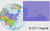 Political Location Map of the area around 62° 0' 21" N, 113° 58' 29" E