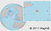 Gray Location Map of the area around 62° 0' 21" N, 11° 49' 29" W