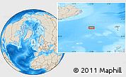 Shaded Relief Location Map of the area around 62° 0' 21" N, 11° 49' 29" W