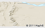 Shaded Relief 3D Map of the area around 62° 0' 21" N, 123° 10' 30" W