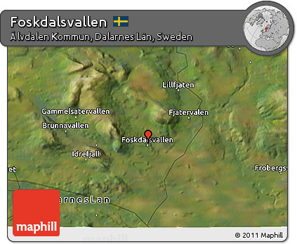 Satellite 3D Map of Foskdalsvallen