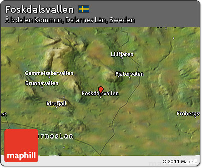 Satellite 3D Map of Foskdalsvallen