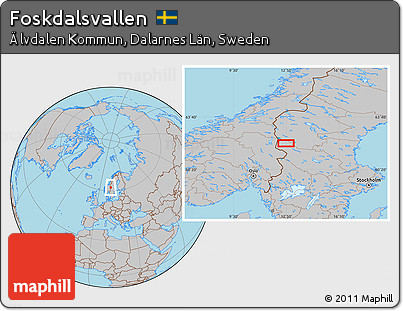 Gray Location Map of Foskdalsvallen