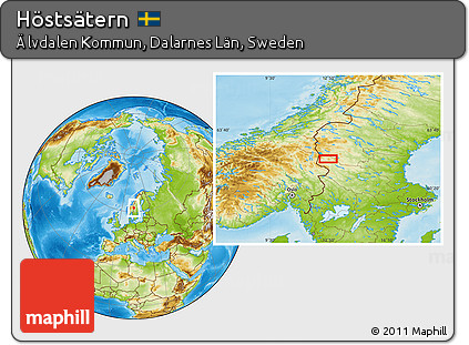 Physical Location Map of Höstsätern