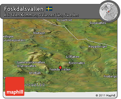 Satellite Panoramic Map of Foskdalsvallen