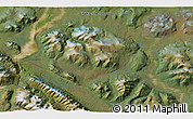 Satellite 3D Map of the area around 62° 0' 21" N, 140° 10' 30" W