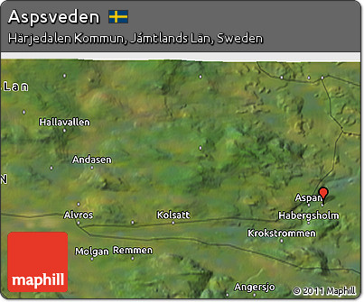 Satellite 3D Map of Aspsveden