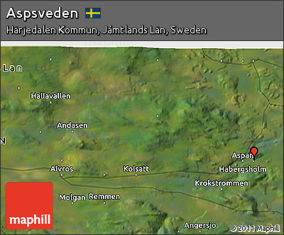 Satellite 3D Map of Aspsveden