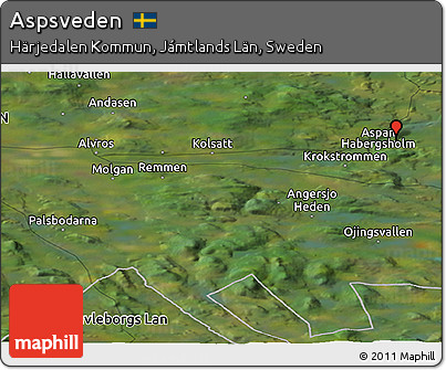 Satellite Panoramic Map of Aspsveden