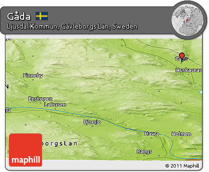 Physical Panoramic Map of Gåda