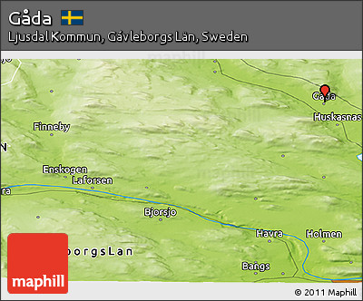 Physical Panoramic Map of Gåda