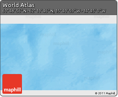 Shaded Relief 3D Map of the Area around 62° 0' 21" N, 15° 13' 29" W