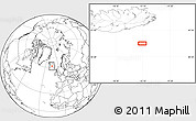 Blank Location Map of the area around 62° 0' 21" N, 15° 13' 29" W