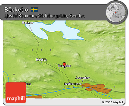 Physical 3D Map of Bäckebo