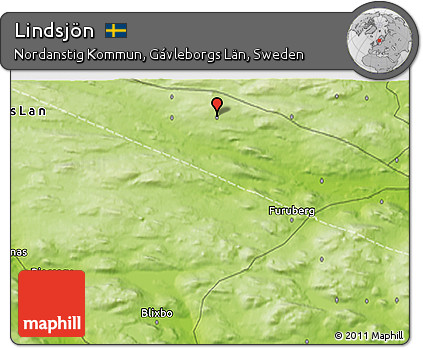 Physical 3D Map of Lindsjön