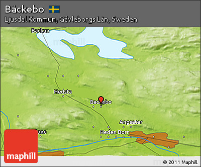 Physical 3D Map of Bäckebo