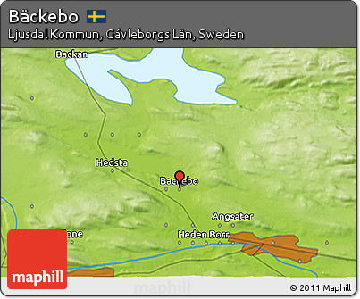 Physical 3D Map of Bäckebo