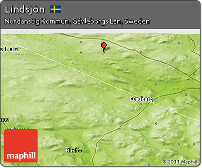Physical 3D Map of Lindsjön