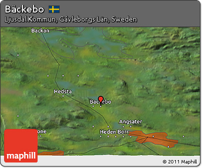 Satellite 3D Map of Bäckebo