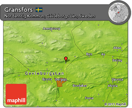 Physical 3D Map of Gränsfors