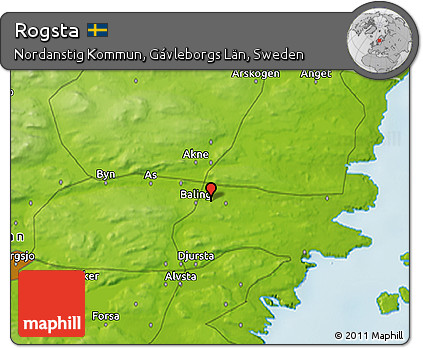 Physical 3D Map of Rogsta