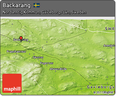 Physical 3D Map of Bäckaräng
