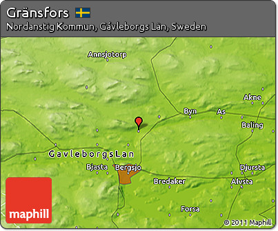 Physical 3D Map of Gränsfors