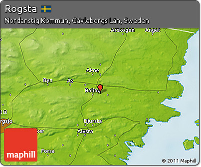 Physical 3D Map of Rogsta