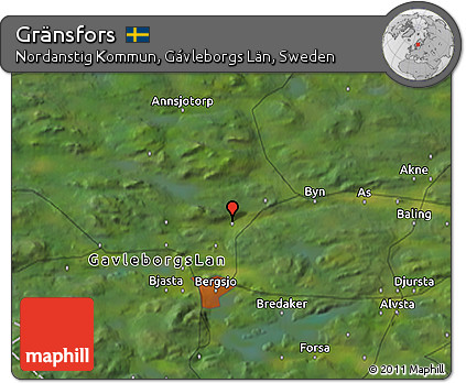Satellite 3D Map of Gränsfors
