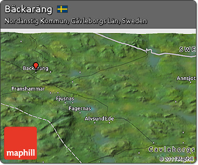 Satellite 3D Map of Bäckaräng