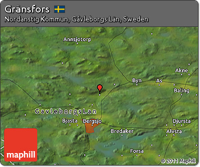 Satellite 3D Map of Gränsfors