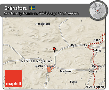 Shaded Relief 3D Map of Gränsfors