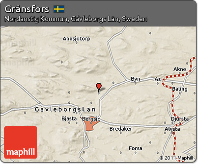 Shaded Relief 3D Map of Gränsfors