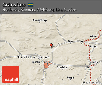 Shaded Relief 3D Map of Gränsfors