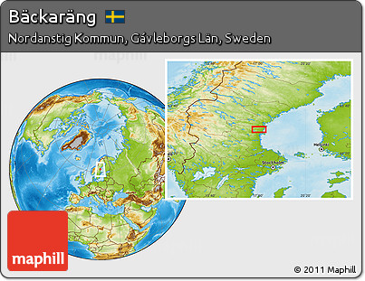 Physical Location Map of Bäckaräng