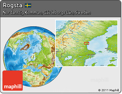 Physical Location Map of Rogsta