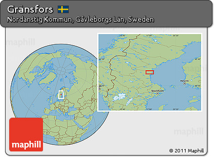 Savanna Style Location Map of Gränsfors