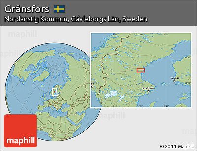 Savanna Style Location Map of Gränsfors