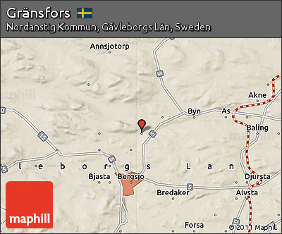 Shaded Relief Map of Gränsfors