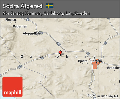 Shaded Relief Map of Södra Älgered