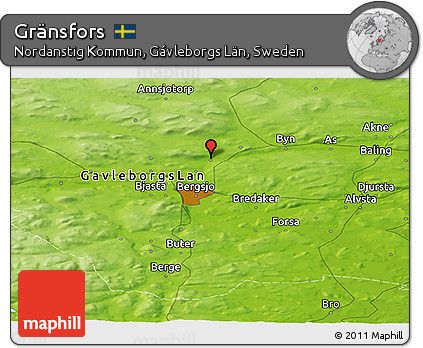 Physical Panoramic Map of Gränsfors