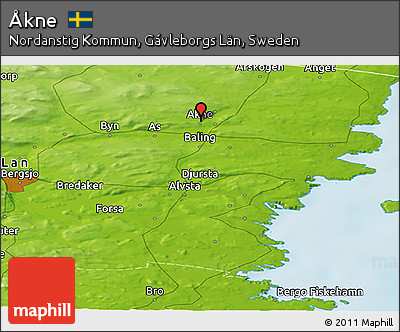 Physical Panoramic Map of Åkne
