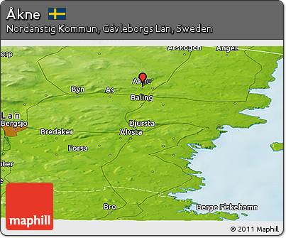 Physical Panoramic Map of Åkne