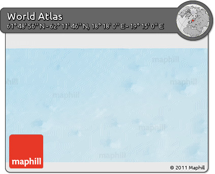 Physical 3D Map of the Area around 62° 0' 21" N, 18° 46' 29" E