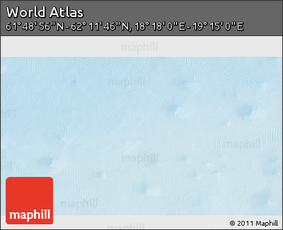 Physical 3D Map of the Area around 62° 0' 21" N, 18° 46' 29" E