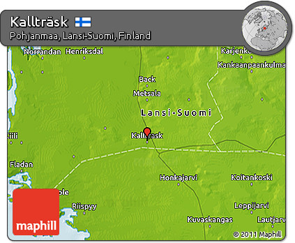 Physical 3D Map of Kallträsk