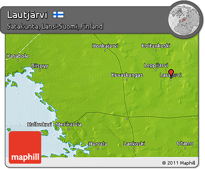 Physical 3D Map of Lautjärvi