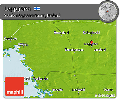 Physical 3D Map of Leppijärvi